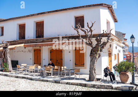 Omodos Square, Omodos (montagnes Troodos), Limassol District, République de Chypre Banque D'Images