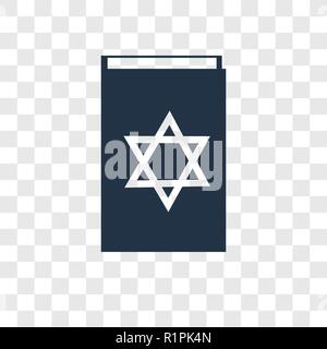 Livre Torah icône vecteur isolé sur fond transparent, Torah transparence livre concept logo Illustration de Vecteur