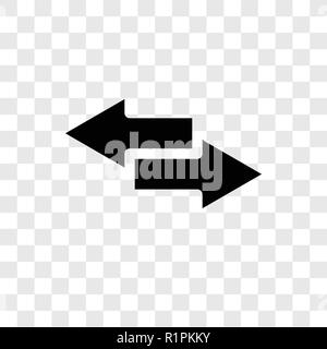 Icône vecteur de transfert isolé sur fond transparent, la transparence Transfert concept logo Illustration de Vecteur