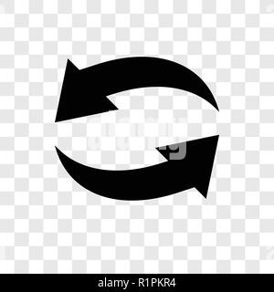 Icône vecteur de transfert isolé sur fond transparent, la transparence Transfert concept logo Illustration de Vecteur