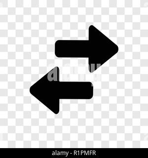 Icône vecteur de transfert isolé sur fond transparent, la transparence Transfert concept logo Illustration de Vecteur