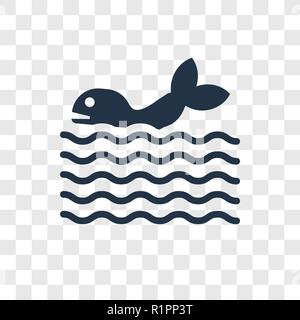 Icône vecteur baleines isolé sur fond transparent, la transparence des baleines concept logo Illustration de Vecteur