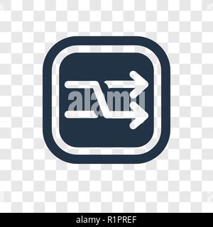 Icône vecteur aléatoire isolé sur fond transparent, Shuffle concept logo transparence Illustration de Vecteur