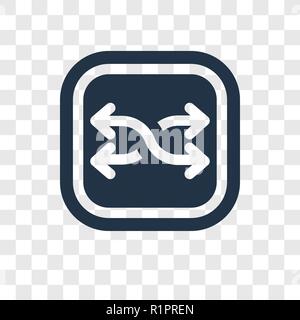 Icône vecteur aléatoire isolé sur fond transparent, Shuffle concept logo transparence Illustration de Vecteur