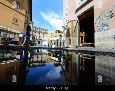Le beau quartier de Trastevere, à Rome. Banque D'Images