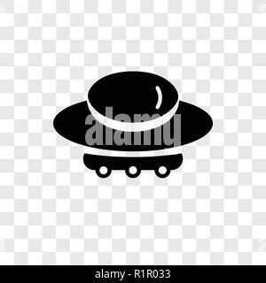 Grande icône vecteur UFO isolé sur fond transparent, grande transparence UFO concept logo Illustration de Vecteur