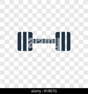 Icône vecteur Barbell isolé sur fond transparent, la transparence d'haltères concept logo Illustration de Vecteur