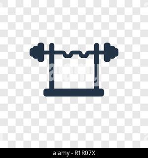 Icône vecteur Barbell isolé sur fond transparent, la transparence d'haltères concept logo Illustration de Vecteur