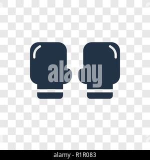 Des gants de boxe icône vecteur isolé sur fond transparent, gants de boxe la transparence concept logo Illustration de Vecteur