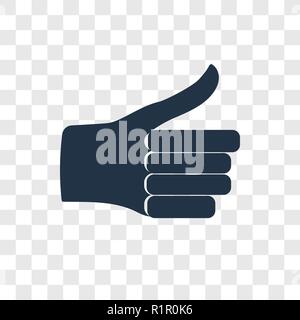 Thumb up icône vecteur isolé sur fond transparent, thumb up transparence concept logo Illustration de Vecteur