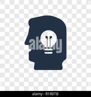 Icône vecteur idée isolé sur fond transparent, la transparence idée concept logo Illustration de Vecteur