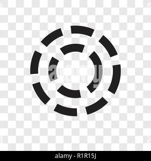Icône vecteur cercle isolé sur fond transparent, la transparence Cercle concept logo Illustration de Vecteur