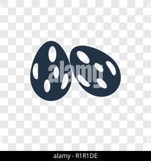 Oeuf de dinosaure icône vecteur isolé sur fond transparent, oeuf de dinosaure transparence concept logo Illustration de Vecteur