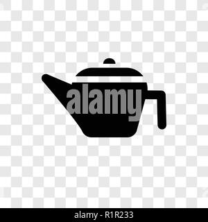 Pot café icône vecteur isolé sur fond transparent, la transparence de pot de café concept logo Illustration de Vecteur