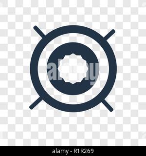 Icône vecteur objectif isolé sur fond transparent, objectif transparence concept logo Illustration de Vecteur