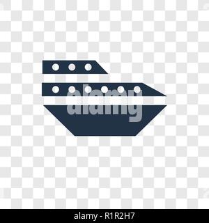 Icône vecteur croisière isolé sur fond transparent, la transparence croisière concept logo Illustration de Vecteur