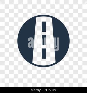 Icône vecteur route isolé sur fond transparent, la transparence de la route concept logo Illustration de Vecteur