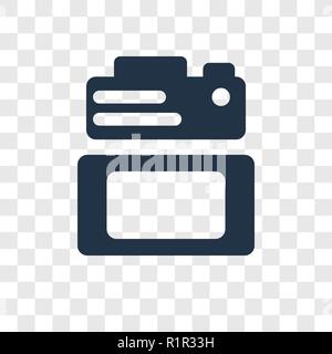 L'écran de l'appareil photo l'icône vecteur isolé sur fond transparent, la transparence de l'écran de l'appareil photo concept logo Illustration de Vecteur