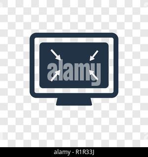 Grille de l'écran icône vecteur isolé sur fond transparent, la transparence de la grille écran concept logo Illustration de Vecteur