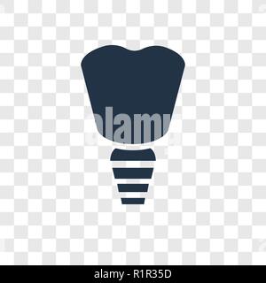 Icône vecteur Implants isolé sur fond transparent, les implants transparence concept logo Illustration de Vecteur