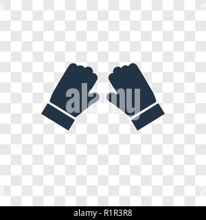 Icône vecteur gants isolé sur fond transparent, les gants transparence concept logo Illustration de Vecteur