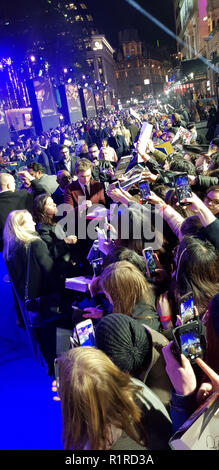 Londres, Royaume-Uni, le 13 Nov, 2018,Les Animaux Fantastiques : les crimes de Grindelwald UK Premier London, UK. 13Th Nov, 2018. Credit : Helen Cox/Alamy Live News Banque D'Images