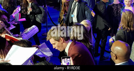 Londres, Royaume-Uni, le 13 Nov, 2018,Les Animaux Fantastiques : les crimes de Grindelwald UK Premier London, UK. 13Th Nov, 2018. Credit : Helen Cox/Alamy Live News Banque D'Images