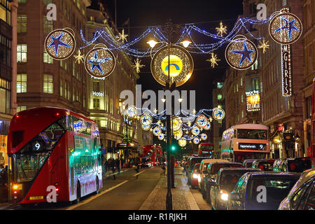 Londres, Royaume-Uni. 14 novembre 2018. Lumières de Noël Northbank activée dans le Strand, London Crédit : Paul Brown/Alamy Live News Banque D'Images