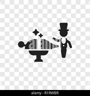 Homme magicien icône vecteur isolé sur fond transparent, magicien homme transparence concept logo Illustration de Vecteur