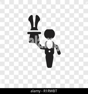 Homme magicien icône vecteur isolé sur fond transparent, magicien homme transparence concept logo Illustration de Vecteur