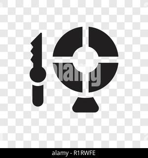 Lancer de couteau icône vecteur isolé sur fond transparent, lancer de couteau concept logo transparence Illustration de Vecteur