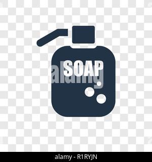 Icône vecteur savon liquide isolé sur fond transparent, la transparence du savon liquide concept logo Illustration de Vecteur