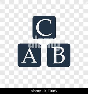 Icône vecteur abc isolé sur fond transparent, la transparence Abc concept logo Illustration de Vecteur