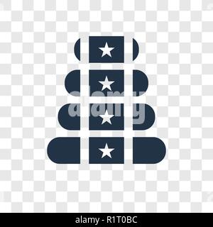 Jouet pyramide icône vecteur isolé sur fond transparent, jouet pyramide concept logo transparence Illustration de Vecteur