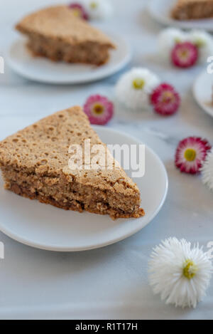 Gâteau Amandes Chocolat Banque D'Images