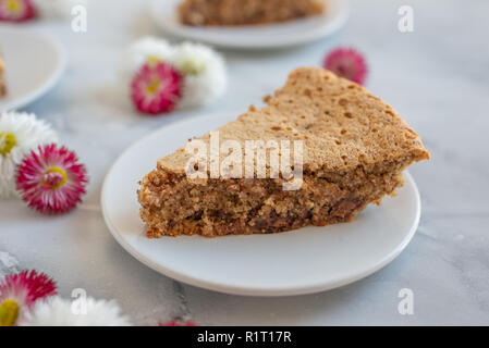 Gâteau Amandes Chocolat Banque D'Images