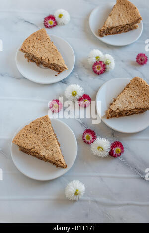 Gâteau Amandes Chocolat Banque D'Images