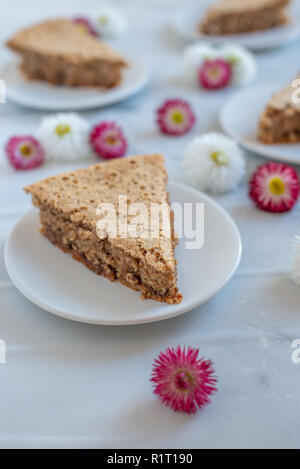 Gâteau Amandes Chocolat Banque D'Images