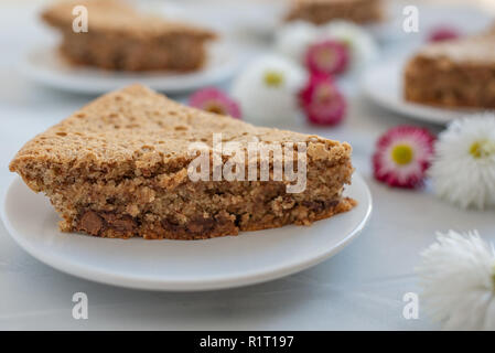 Gâteau Amandes Chocolat Banque D'Images