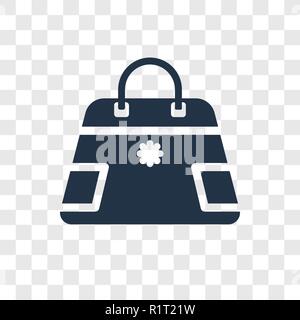 Sac à main de femme icône vecteur isolé sur fond transparent, sac à main de femme transparence concept logo Illustration de Vecteur