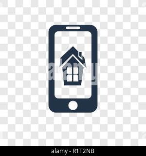Icône vecteur Smartphone isolé sur fond transparent, la transparence du Smartphone concept logo Illustration de Vecteur