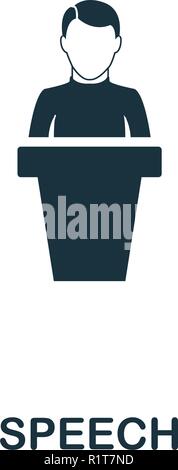 L'icône de la parole. Style de design premium collection d'équipe. UX et l'interface utilisateur. Discours Parfait pixel pour l'icône web design, applications, logiciels, l'utilisation d'impression. Illustration de Vecteur