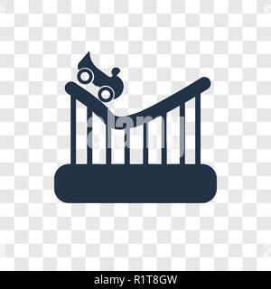 Roller Coaster icône vecteur isolé sur fond transparent, roller coaster transparence concept logo Illustration de Vecteur