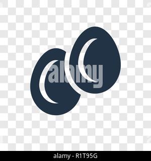 Icône vecteur oeufs isolé sur fond transparent, les Œufs la transparence concept logo Illustration de Vecteur