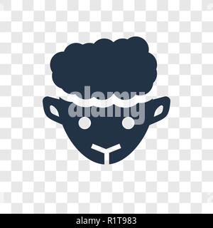 Icône vecteur mouton isolé sur fond transparent, les moutons transparence concept logo Illustration de Vecteur