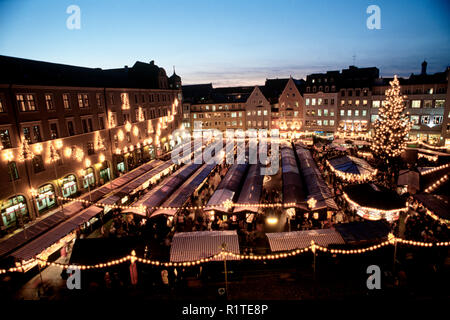 Marché de Noël à Town Square Banque D'Images