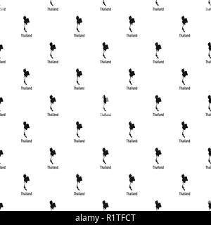 La Thaïlande carte en noir. Simple illustration de Thaïlande site vector isolé sur fond blanc Illustration de Vecteur