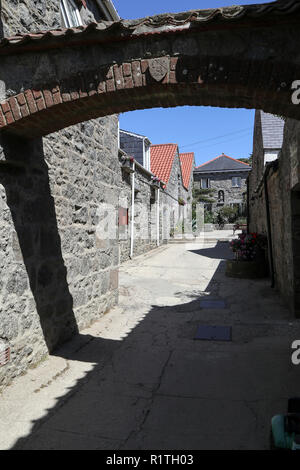 Manor Village Holiday Cottages sur l'île de Herm, Channel Islands, Royaume-Uni Banque D'Images