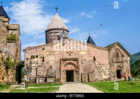 Dilijan, l'Arménie, le 24 août 2018 : vue sur l'église de la Vierge du monastère de Gochavank dans le village de Gosh, situé près de l'EC Banque D'Images