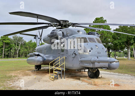 MH-53M Pave Low hélicoptère Sikorsky IV utilisé dans la guerre du Vietnam ou le Jolly Green Giant ou Super Stallion pour des opérations spéciales et des missions de sauvetage. Banque D'Images